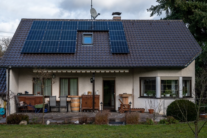Haus mit Solardach